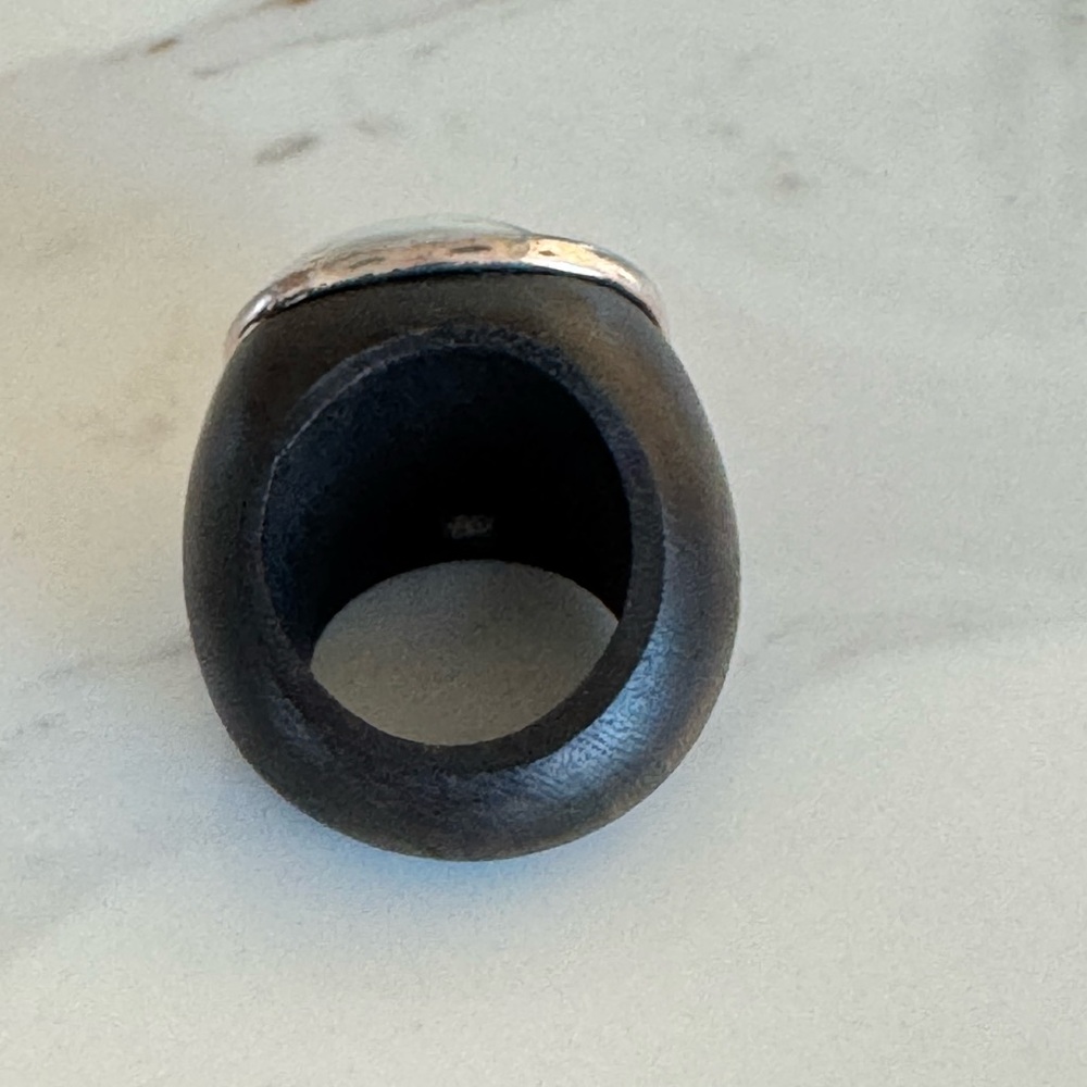 STUNNING • Natural Golden Druzy Agate Geode Ring - Picture 6 of 9